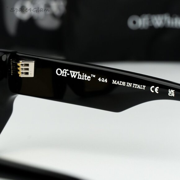 Off-White Women Sunglasses Black Yellow Square OERI13F VANCOUVER 1018 BRAND NEW - Picture 7 of 14